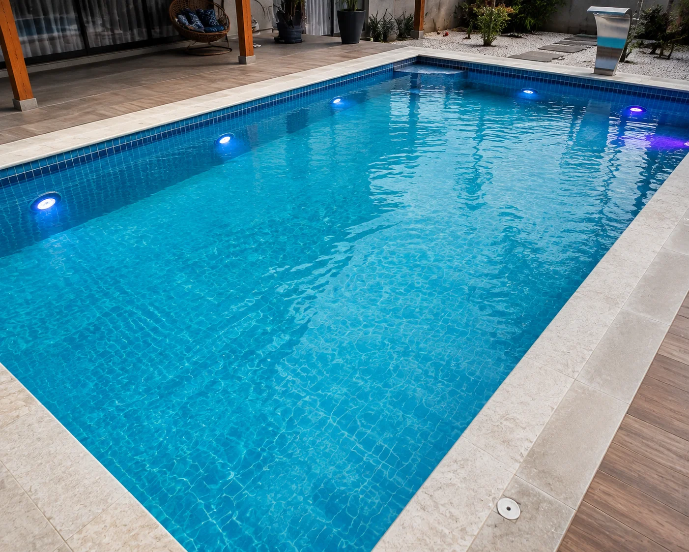 iluminação para piscina