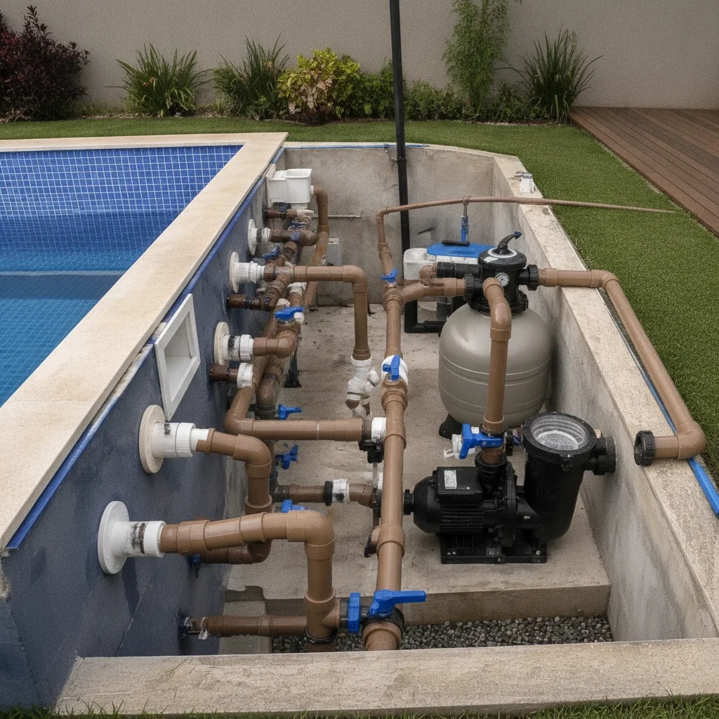 instalação de dispositivos hidráulicos para piscinas