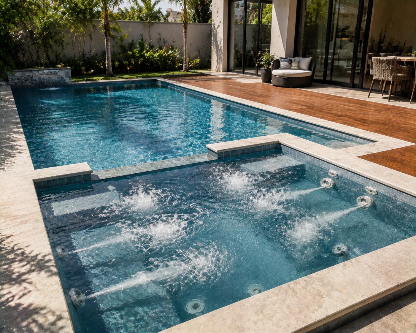 instalação de hidro em piscina