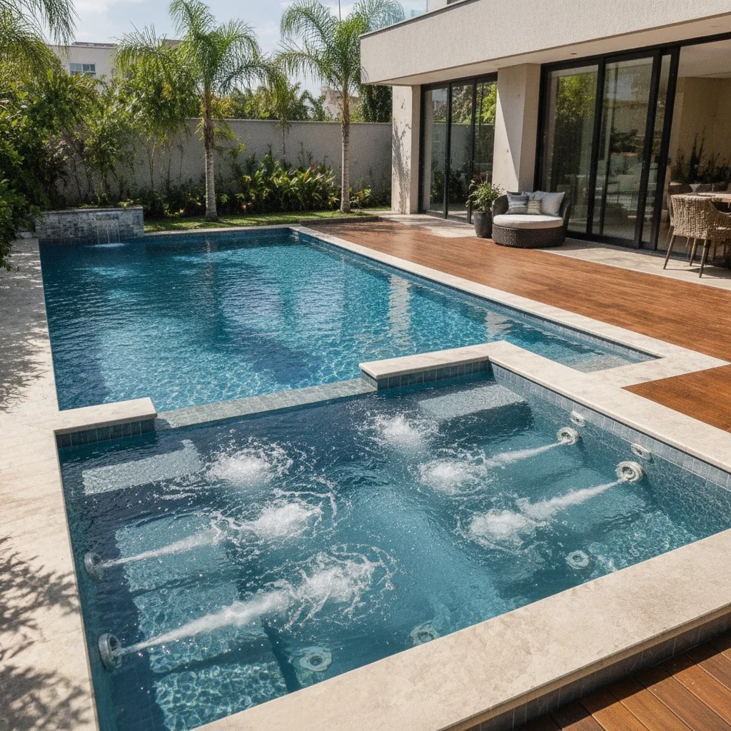 instalação de hidro em piscina