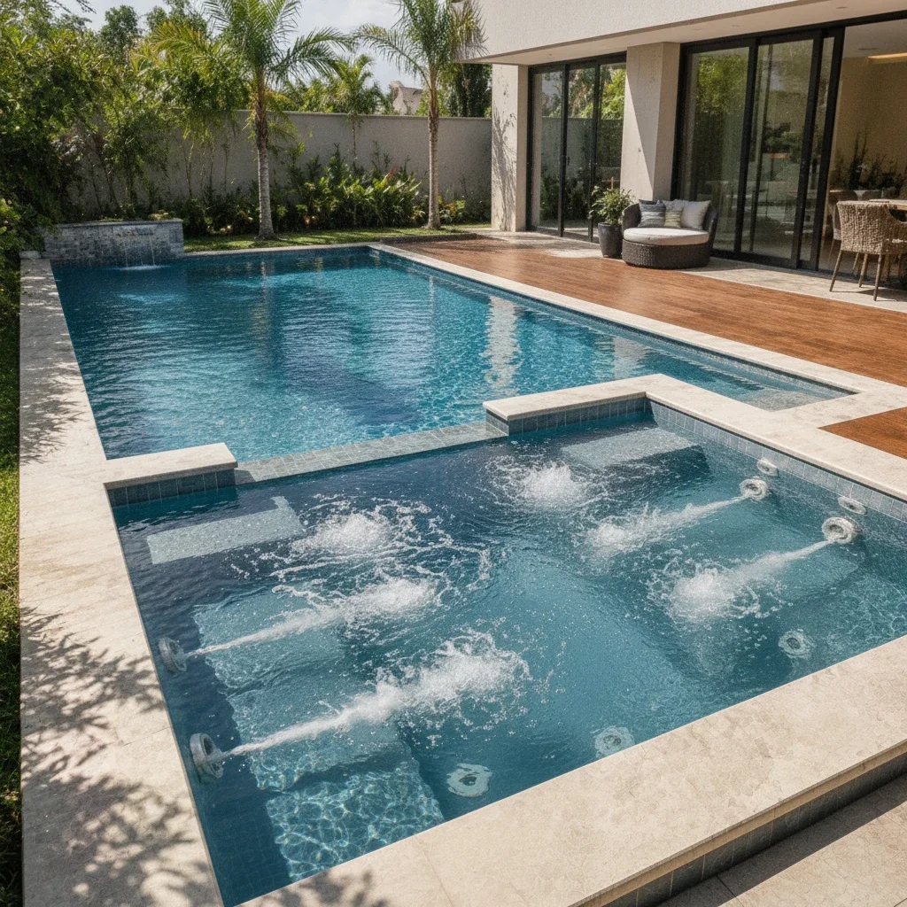 instalação de hidro em piscina