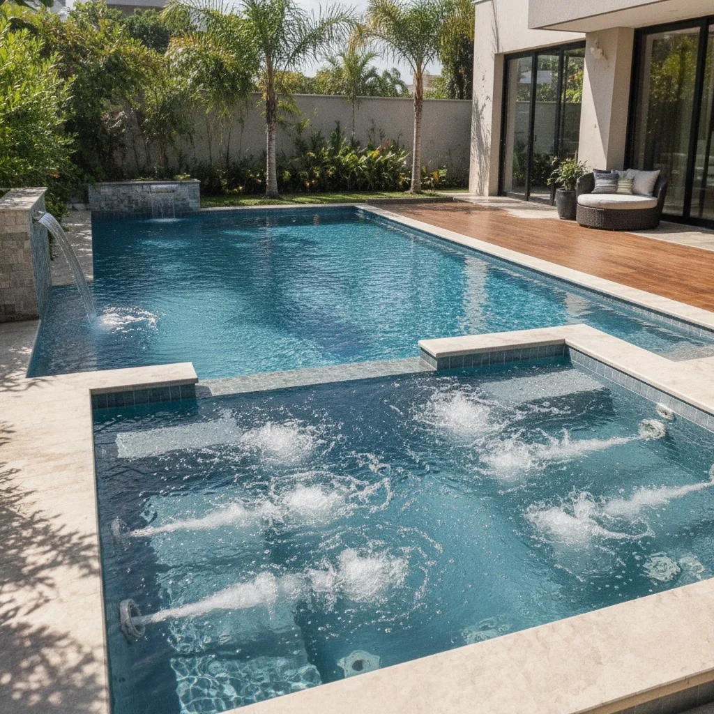 instalação de hidro em piscina