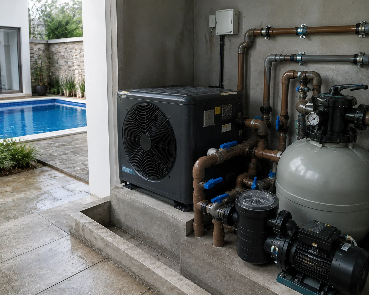 instalação de trocador de calor para piscina