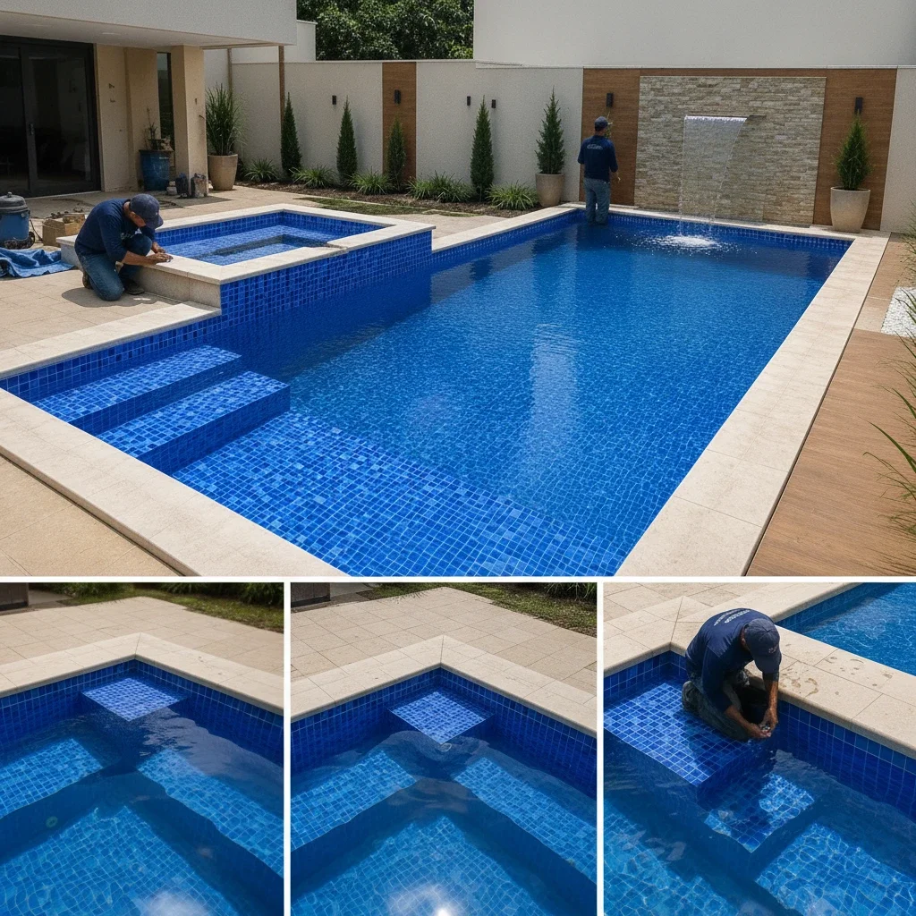 borda para piscina