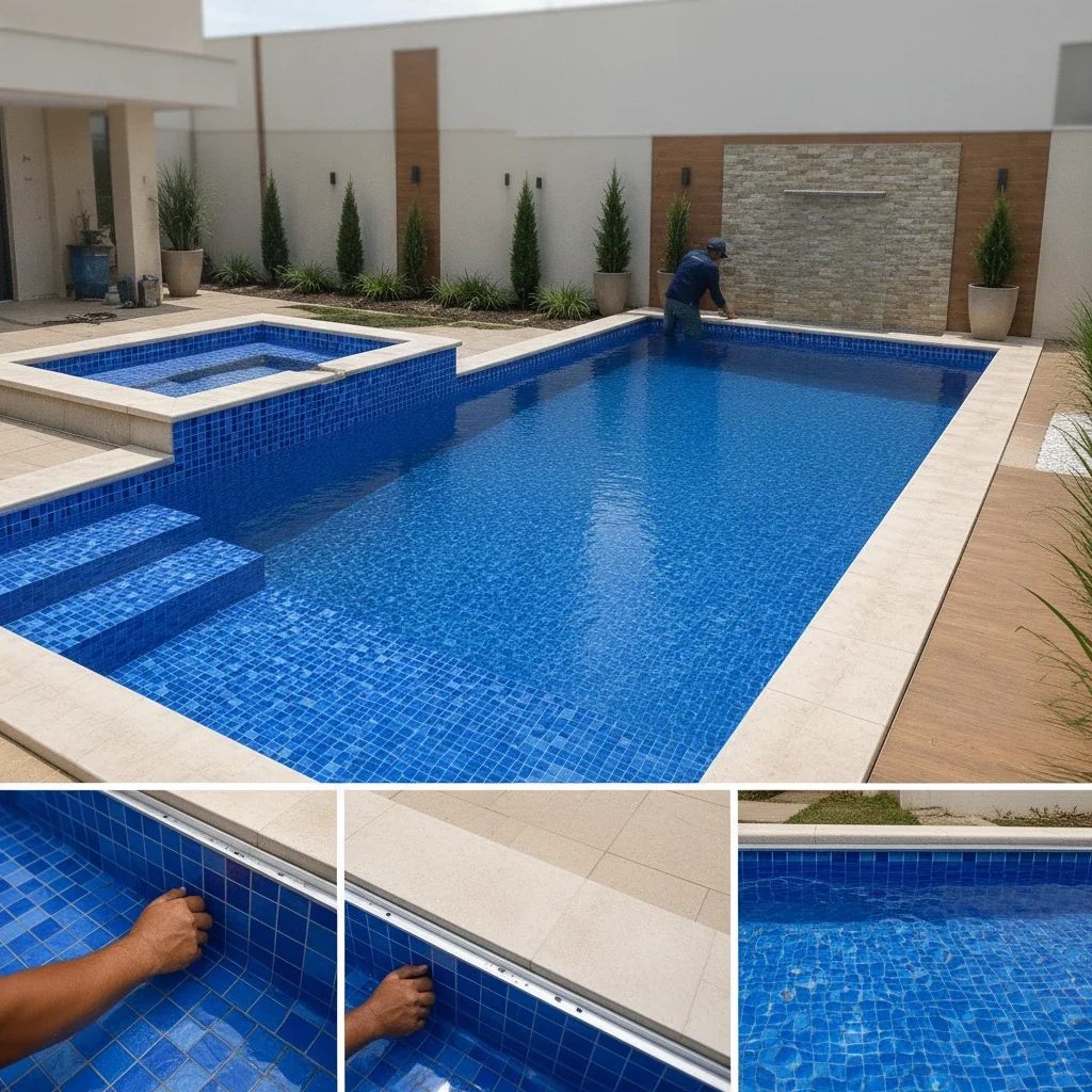 borda para piscina