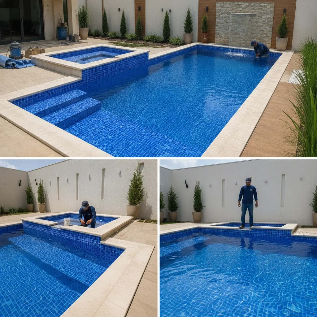 borda para piscina